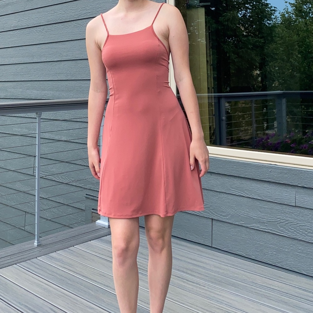 Urban Outfitters Coral Tie Up Mini Dress